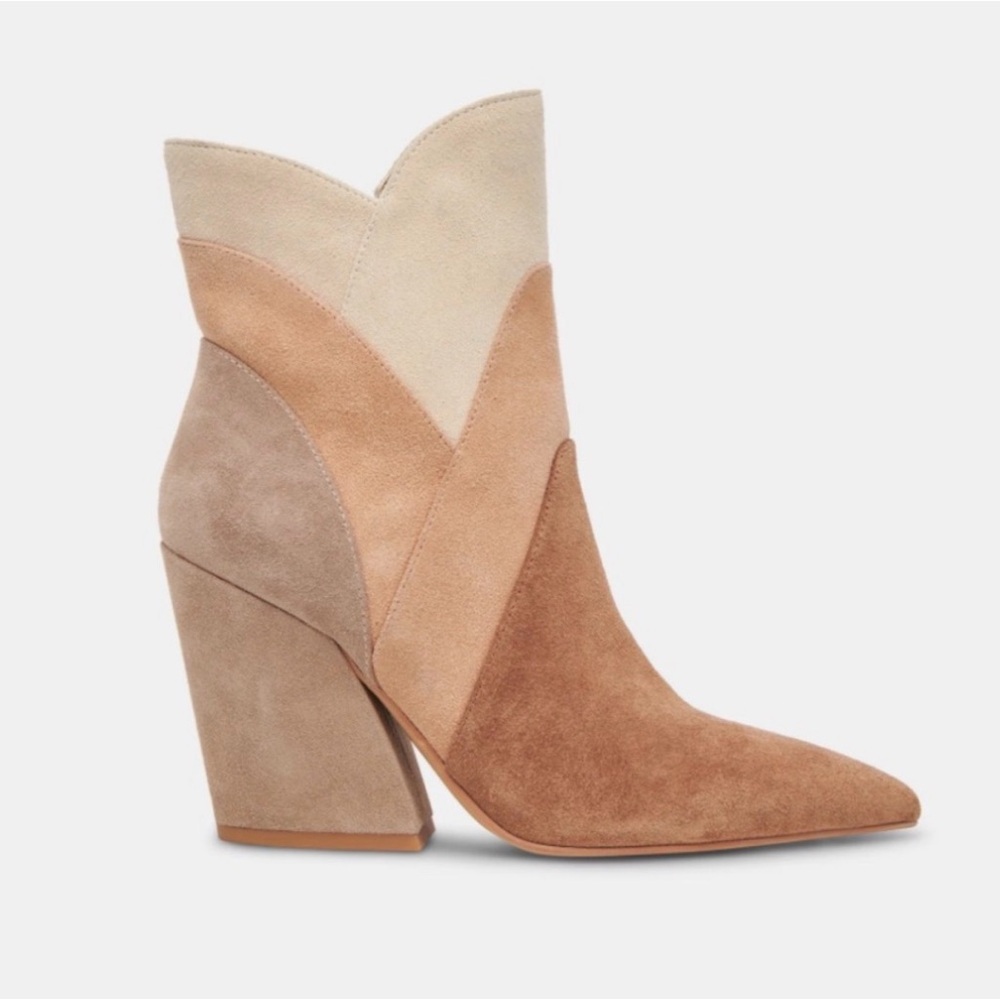 Dolce Vita Women's Neena Pointed-Toe Ankle Boots Size 8 Multi-Color Suede